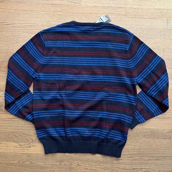 Spring + Mercer Men's Blue & Red Striped Fashionable Sweater L NWT - Picture 5 of 5